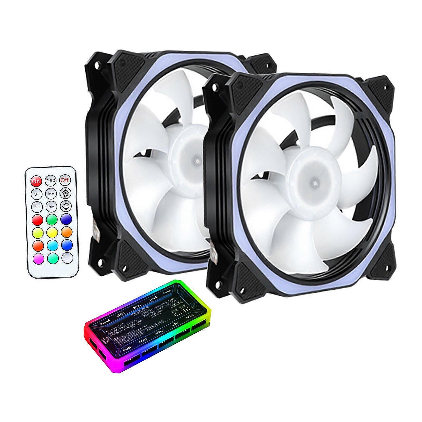 Computer Quiet PC Case Fan Sealed Bearing Adjustable Speed for Desktop Case Set B