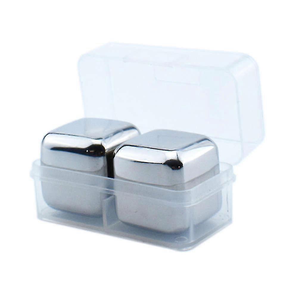 Stainless Steel Ice Cubes Reusable Metal Chilling Stones With Whisky Keep Cold 5ml Q