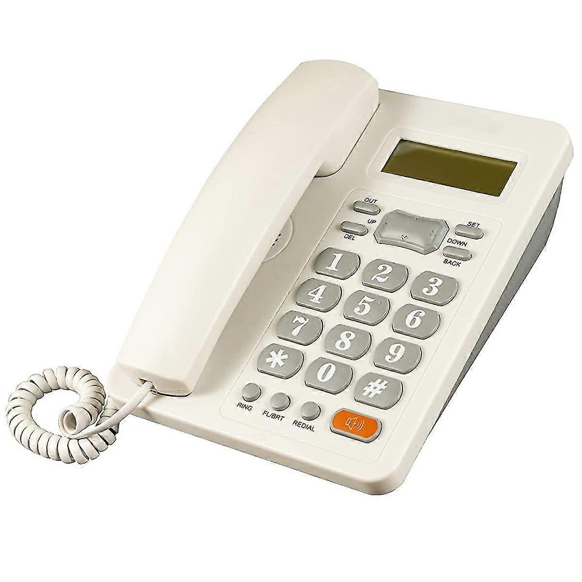 Corded Telephone Landline Telephone, Dual Interface Wired Telephone With Caller Identification For