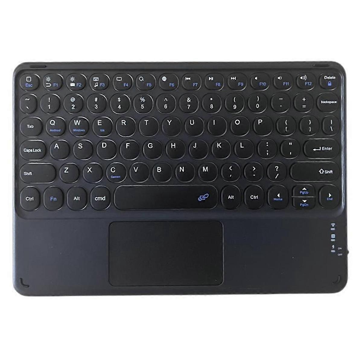 Wireless Bluetooth Keyboard Mini 78 Keys Gaming Office Rechargeable Keyboard Touchpad for Pad PC Tablet Black