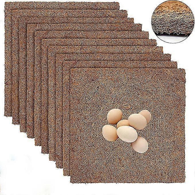 10 Pcs Hen Nesting Pads Reusable Hens Nest Mats Chicken Nesting Box Liners For Hen Laying Eggs,13x13in