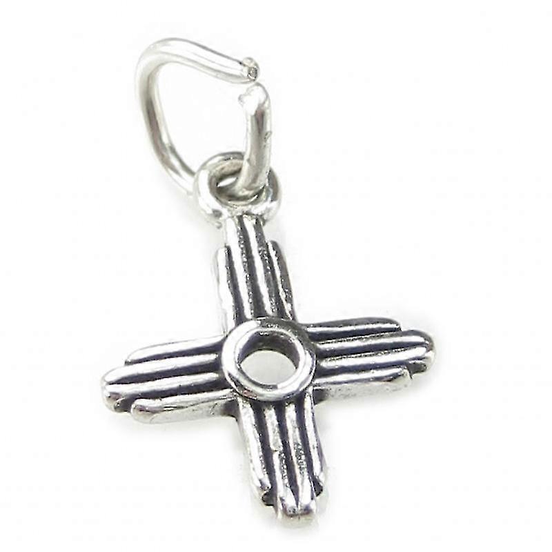 Zia Tiny Sterling Silver Charm .925 X 1 Sun Light Pagan Charms - 698