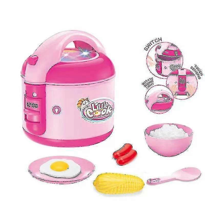 子供用教育用電気炊飯器おもちゃセット、食器付き