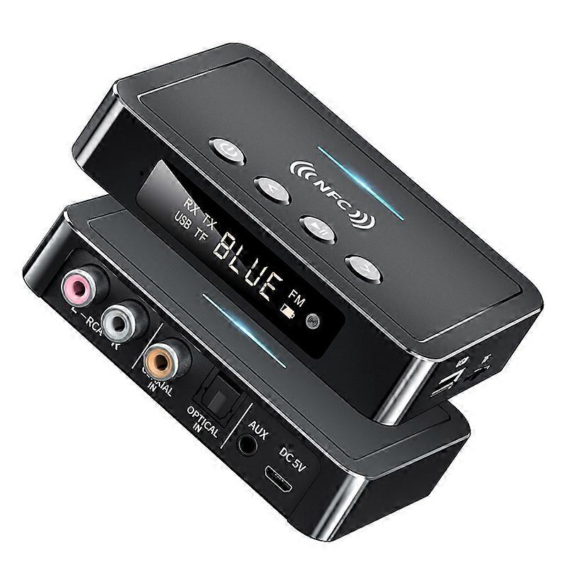 Wireless Bluetooth 5.0 Audio Transmitter Receiver NFC HiFi Music Adapter AUX RCA
