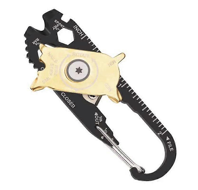 20 In 1 Multi-tool Keychain Bottle Opener Cutter Wrench Bike Spoke Wrench