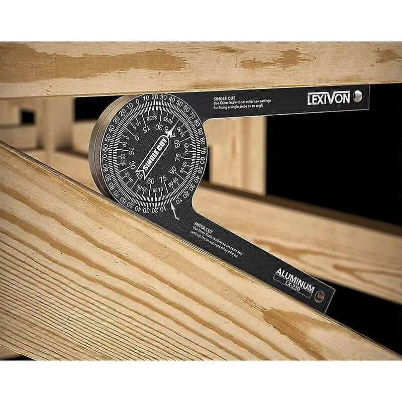 Miter Saw Angle Protractor, Aluminum Alloy 360 Rotating Horizontal Angle Ruler, for Woodworking, Plumbers and Building Trades