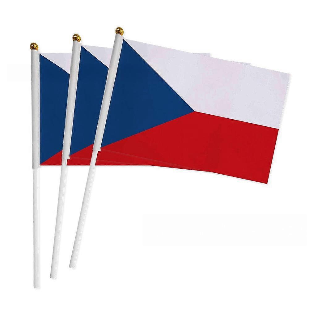 100pc Republika Czeska 2024 Puchar Europy ręcznie machana flaga flaga narodowa flaga kibica flaga poliestrowa pongee z prętem 1421cm