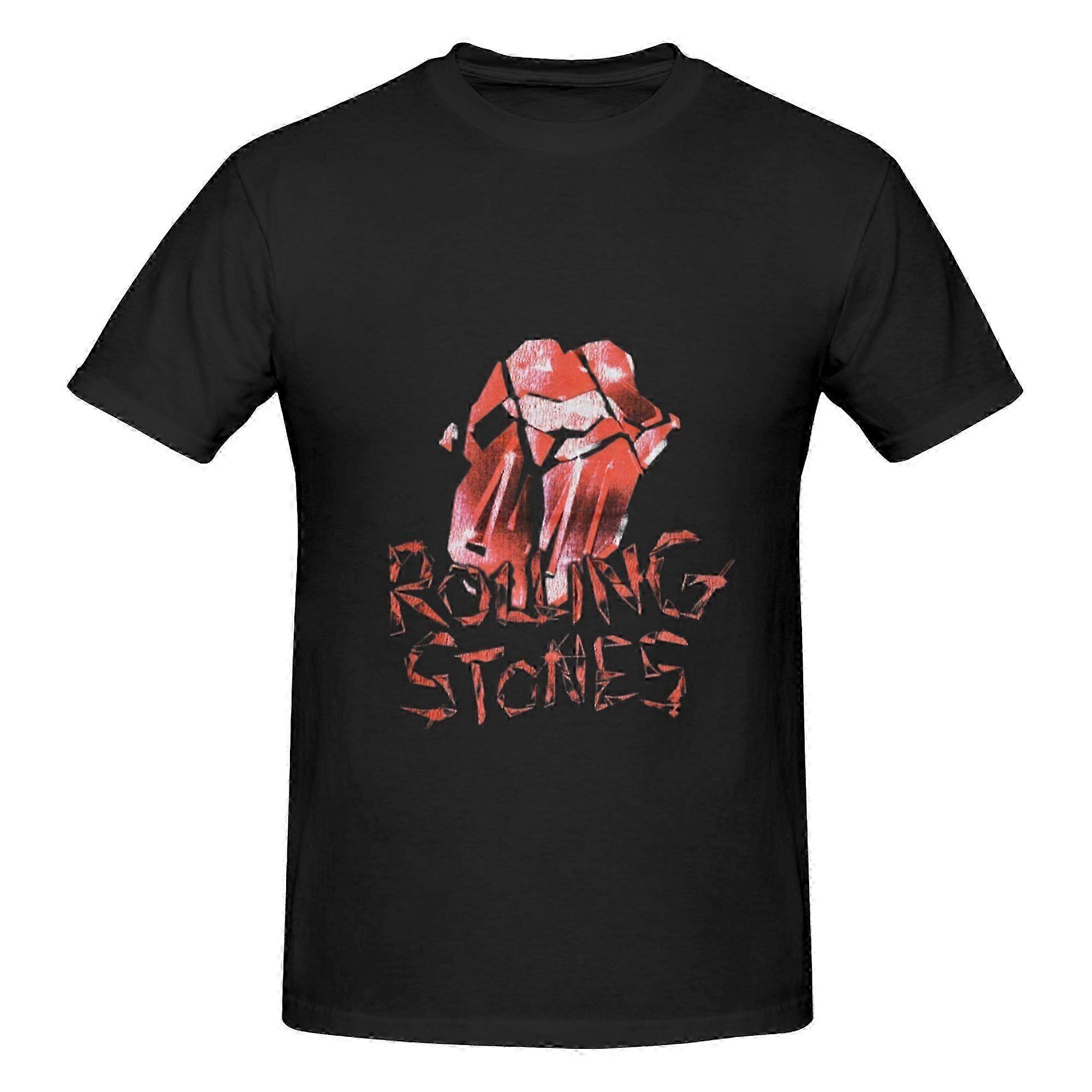 The Rolling Stones Hd Camiseta de Algodão com Língua de Vidro Rachado Para Homens Mulheres Material Retro Trendy