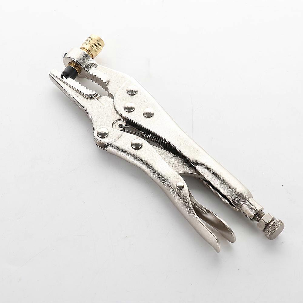 Locking Plier for Refrigeration System Maintenance Accessing Steel Tubes