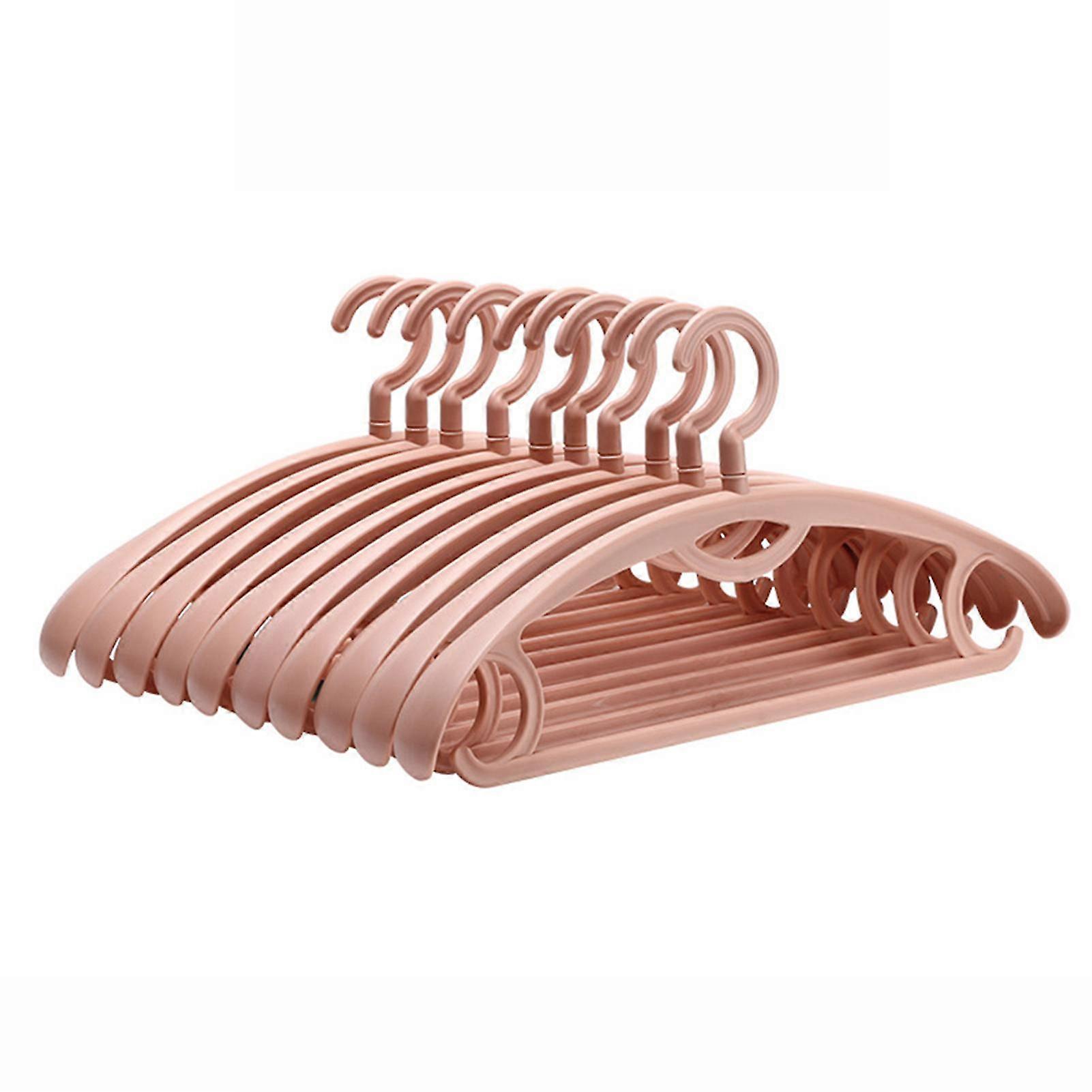10 PCS thick plastic laundry hanger(pink)