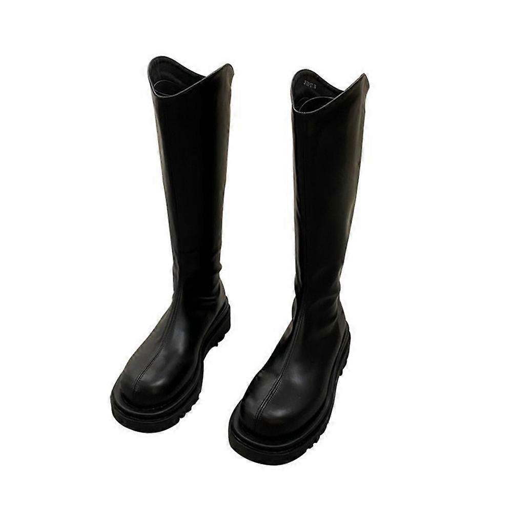 Μπότες πλατφόρμας British Style High Top Knight Boots