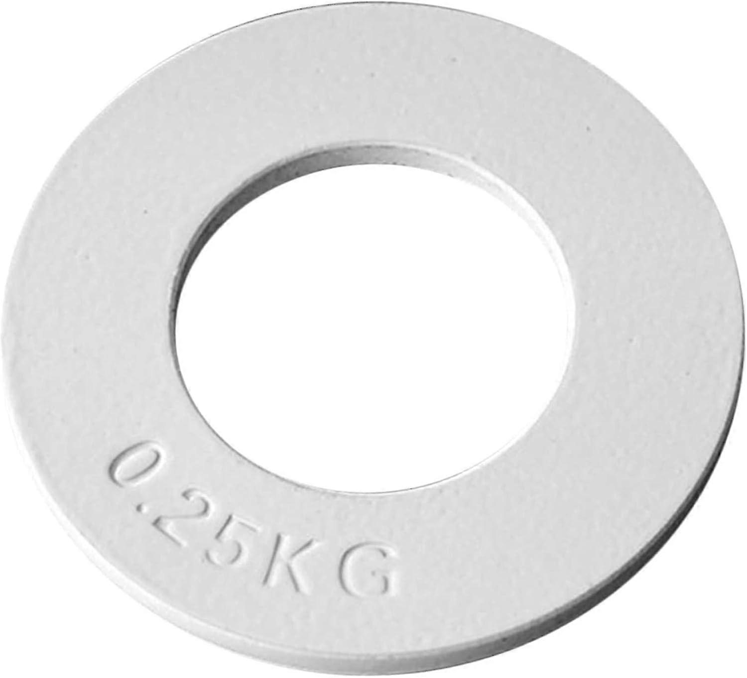 0.25Kg Fractional Weights Plates for Strength Training - Mini Weight Plates for Accurate Disk Accessory (White)