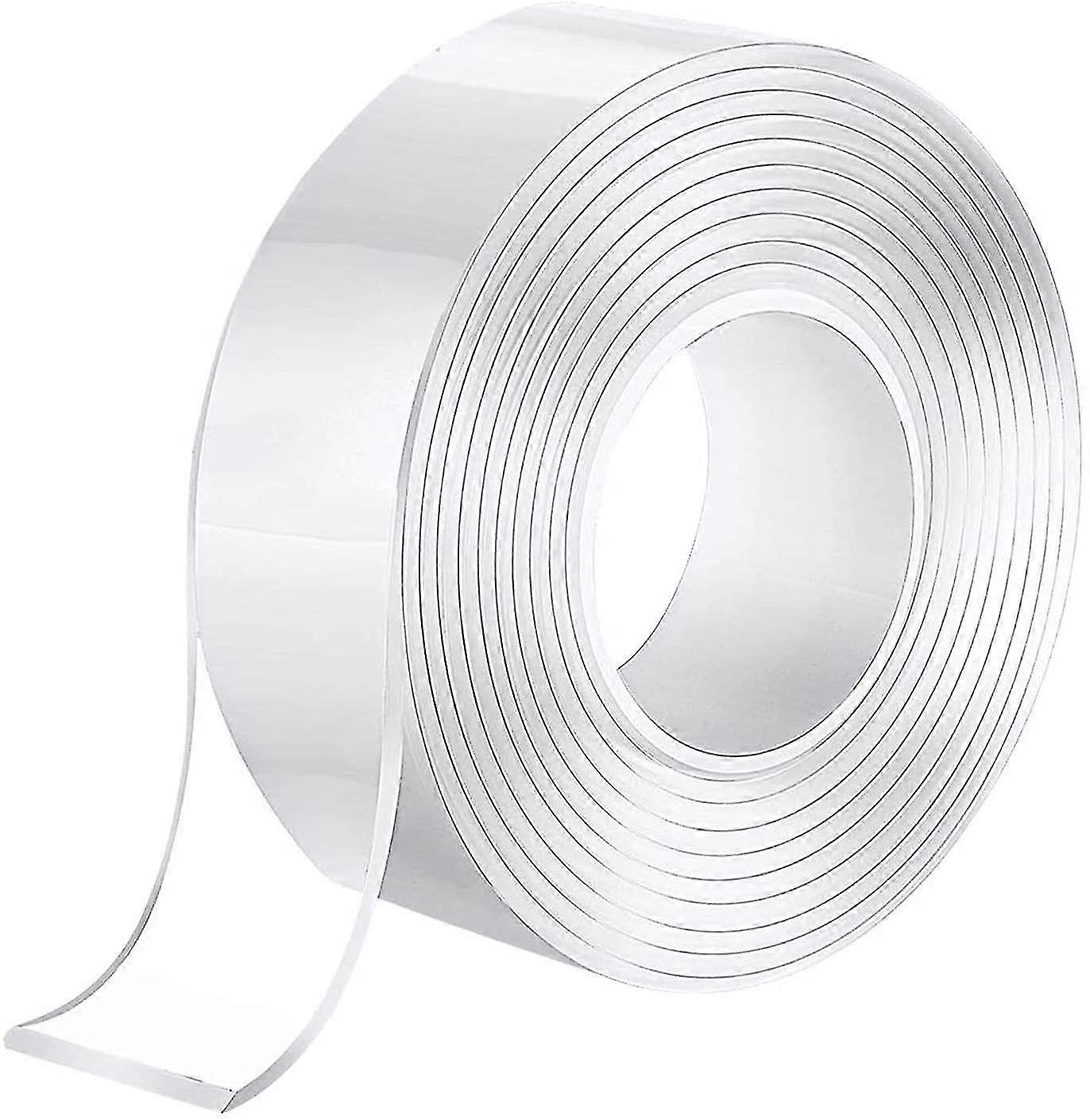 Ruban Adhsif Nano Rutilisable, Ruban Adhsif Lavable Sans Traces, Traceless Double Face, Adhsif Anti-slip Pour Verre,bois, Mtal, Papier, Etc.
