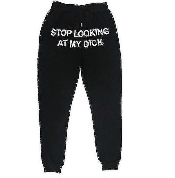 הדפסת מכתבים מכנסיים מזדמנים מזדמנים לגברים ונשים שרוך מכנסיים ספורט רפויים מותניים גבוהים