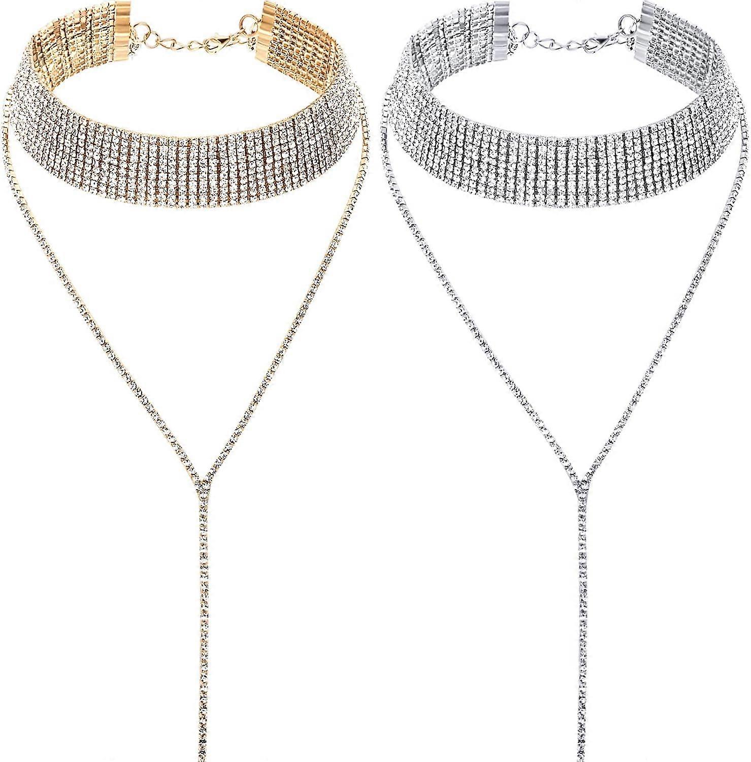 Dames Rhinestone Tassel Ketting Set