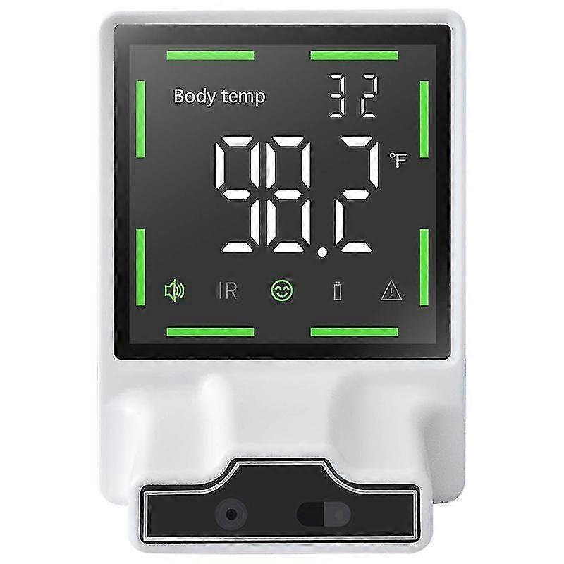 Infrared body temperature thermometer wall mounted,non-contact automatic body temperature scanner check with fever alarm