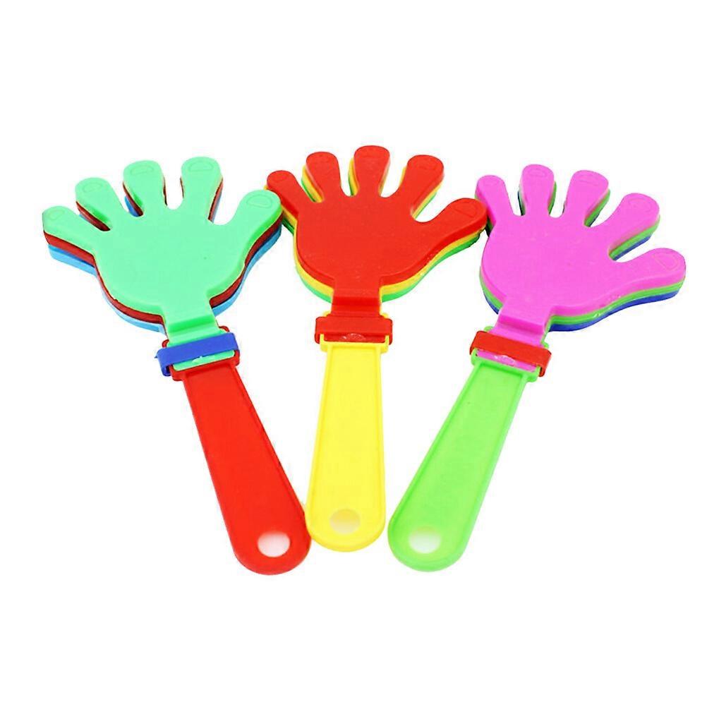 12pcs Hand Clapper Noisemakers Plastic Palm Clapping Device Clapping Hands for Gift Giving Game Accessories Party Favor Prizes and Supplies (19cm Rand