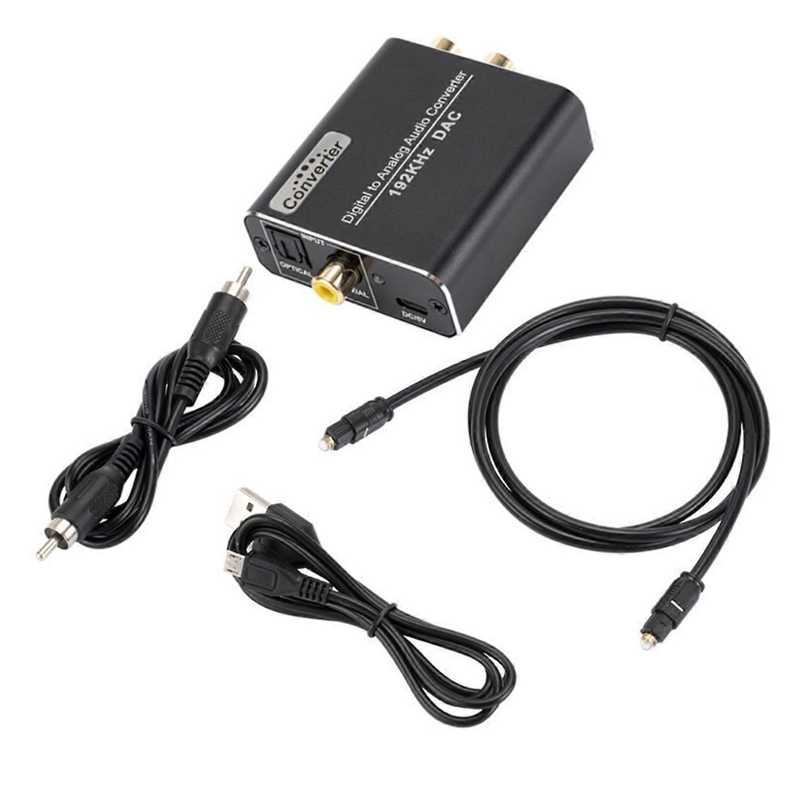 Digital To Analog Audio Converter RCA R/L Output Optical Digital Stereo Audio