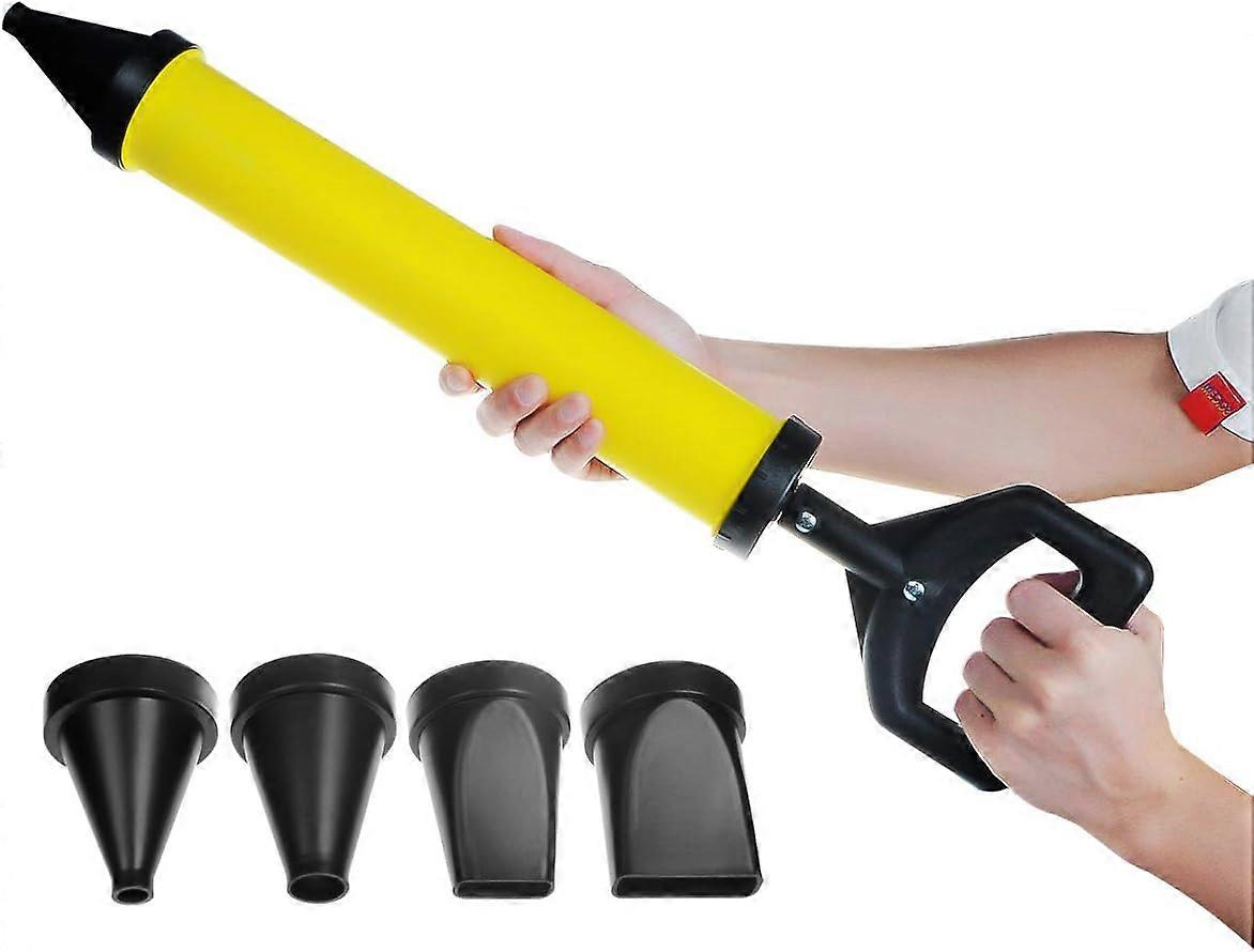 Grout Caulking Guns Hand Tool Pump with 4 Nozzle for Grouting Stone and Concrete Cement Lime