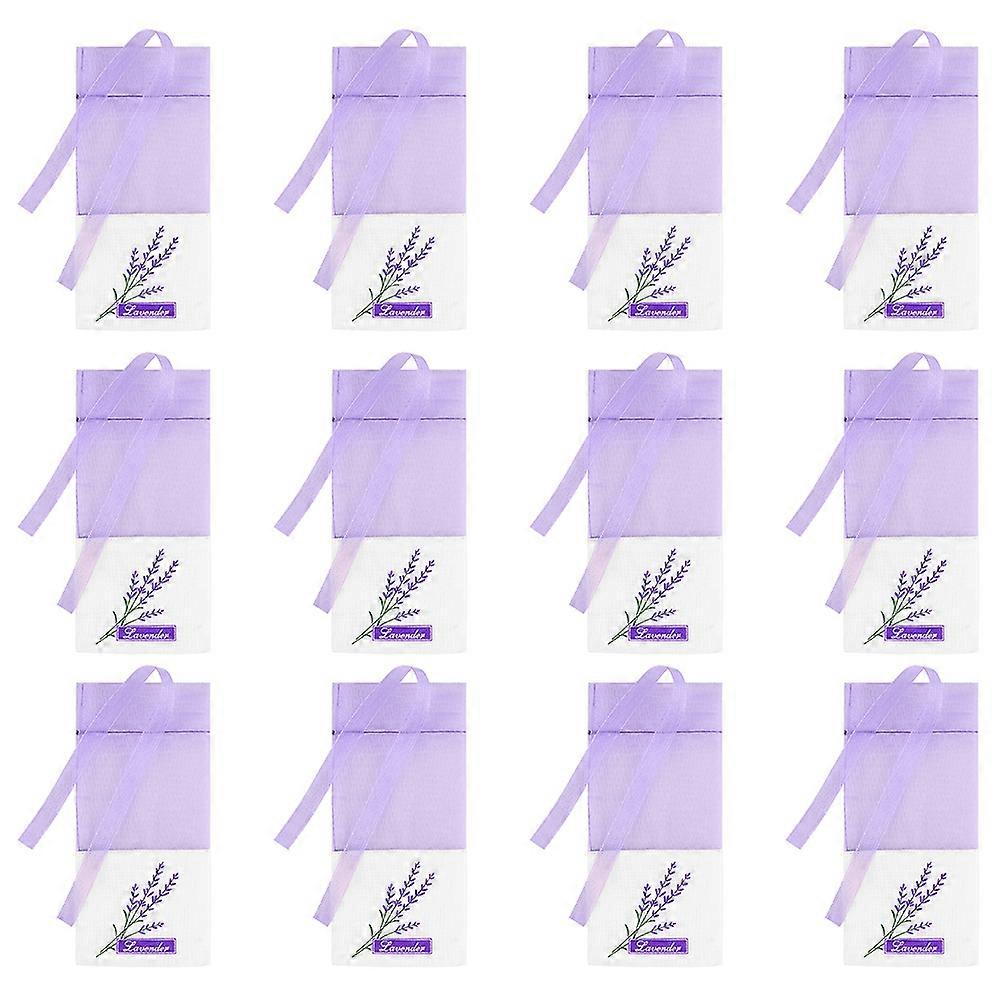 24 stk Air Fresher Home Linned Closets Bag Skuffer Pose Pose Kryptering Garn Bag Sheer String Lavendel Poser