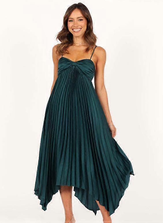Women's Summer Casual Sleeveless Side Slit Halter Long Maxi Beach Dress