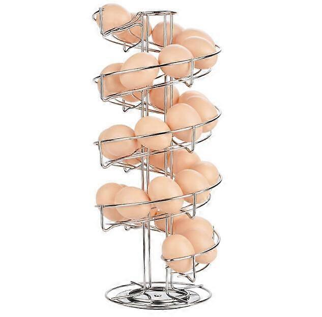 Spiral Design Metal Egg Skelter Dispenser Rack, Storage Display Rack