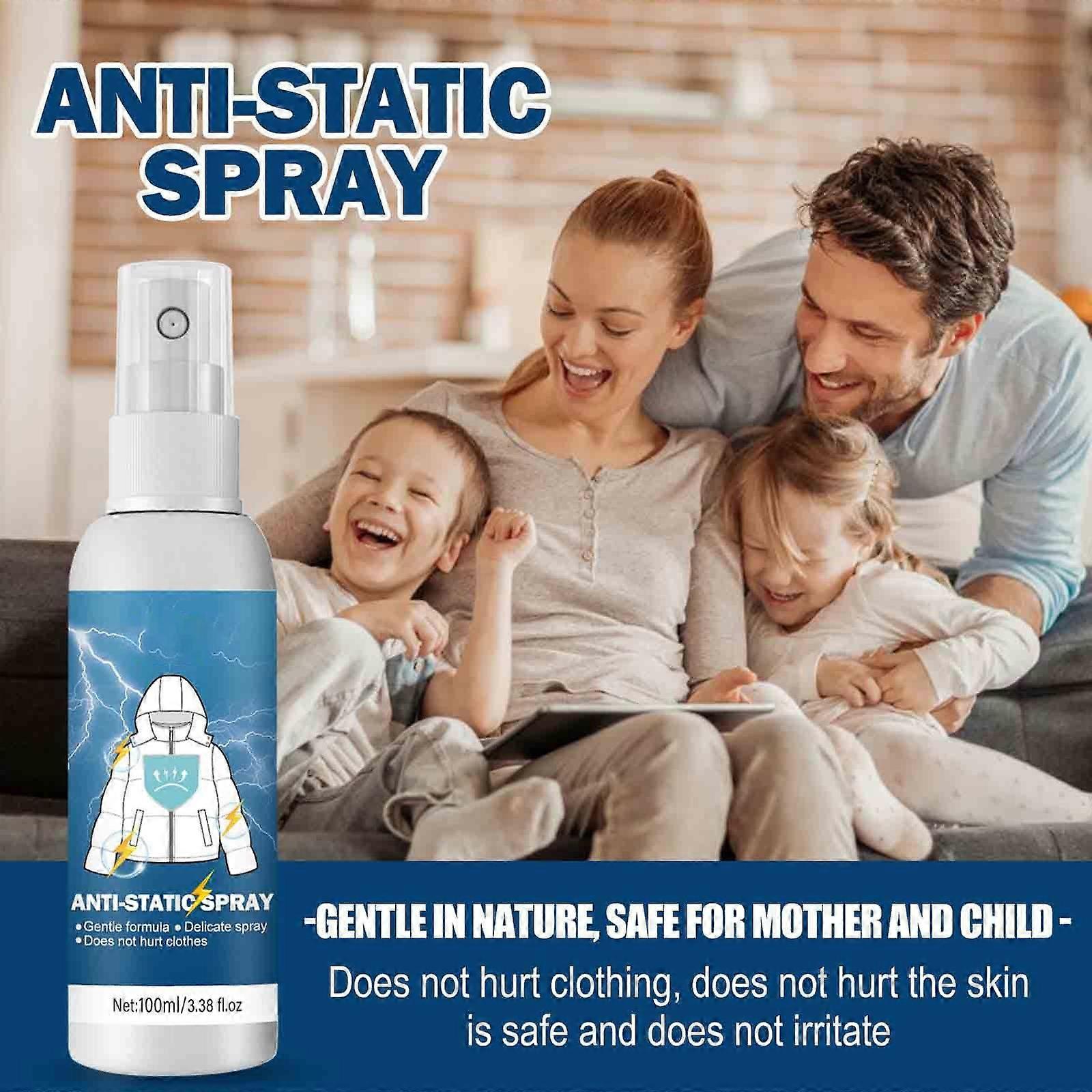 Anti-static Spray, Static Electricity From Hair And Clothes ,Does Not Hurt Clothes，is Safe And Does Not Irritate(100ml)