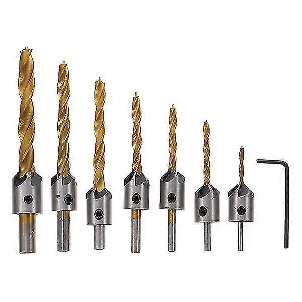 1 Set/7pcs Hex Wrench Hex Drill Bits Coated Drill Bit Set High Drilling Bit