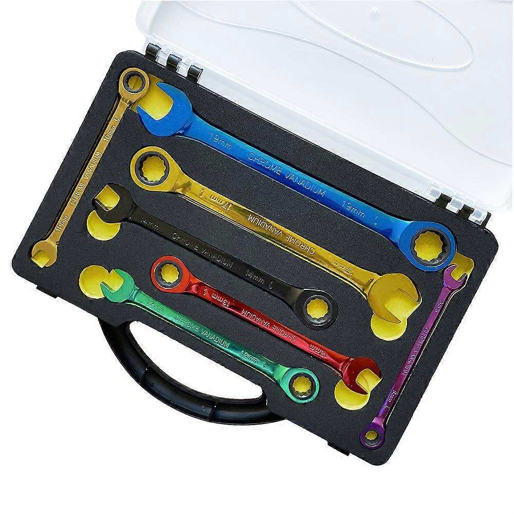 Color Ratchet Wrench Multi-function Dual-purpose Open Movable Wrench Hex Key Hand Tools