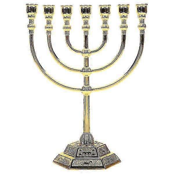 Portacandele a 7 bracci per il tempio di Menorah in Israele, candelabro retrò
