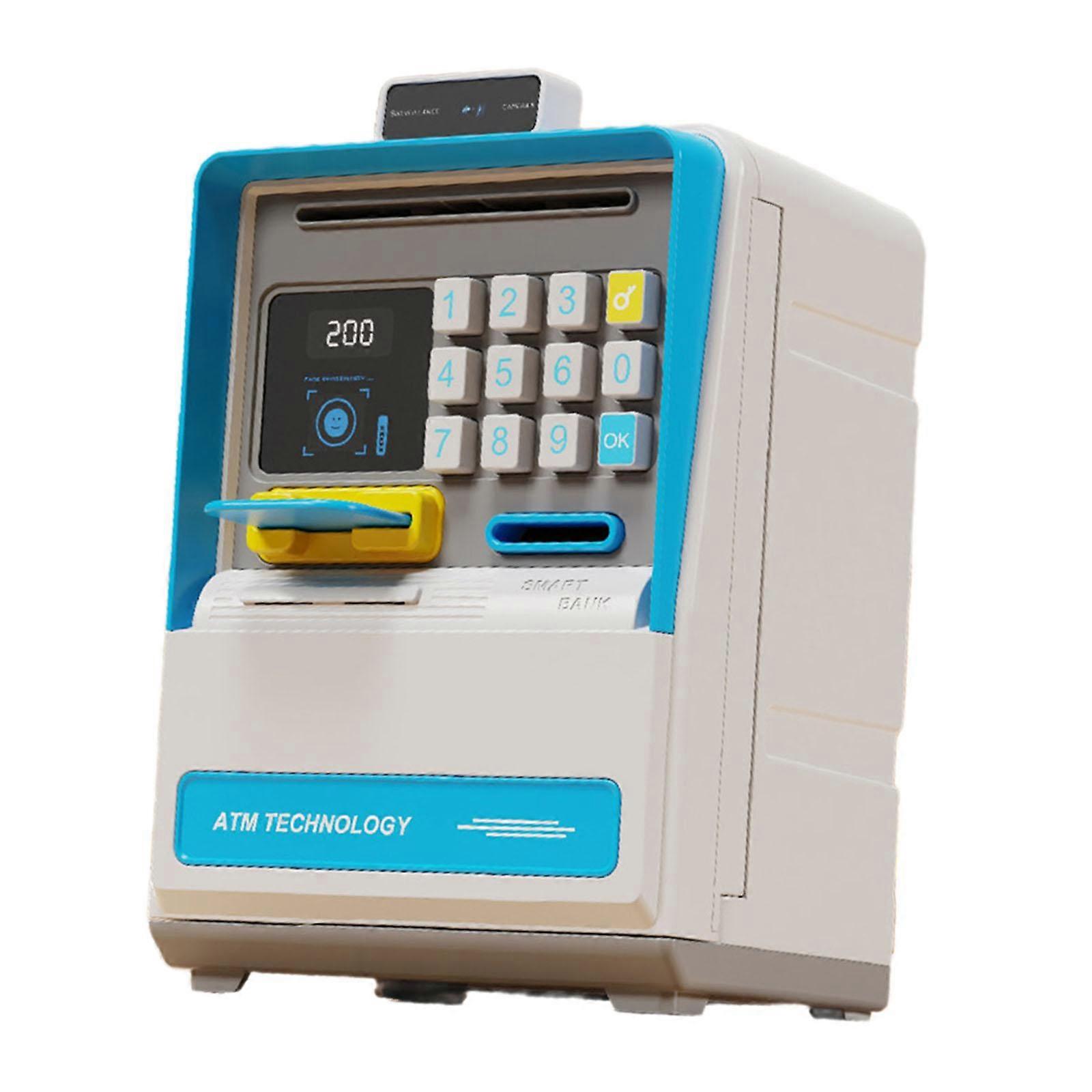 بنك أصبع من أجهزة الصراف الآلي للأطفال جرة نقود صغيرة للأعمار من 3 4 5 6 7 8 سنوات هدايا زرقاء