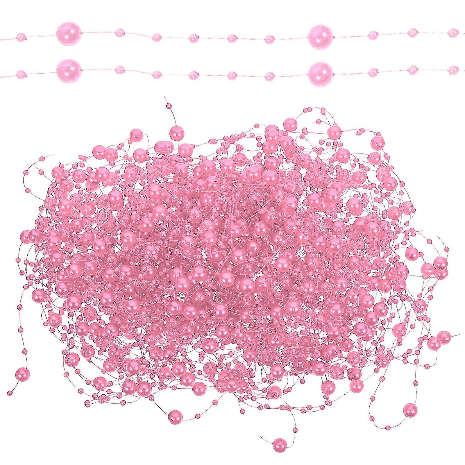 30pcs Artificial Pearl String Floating Candle Faux Pearls Beads String Party Garland Decor