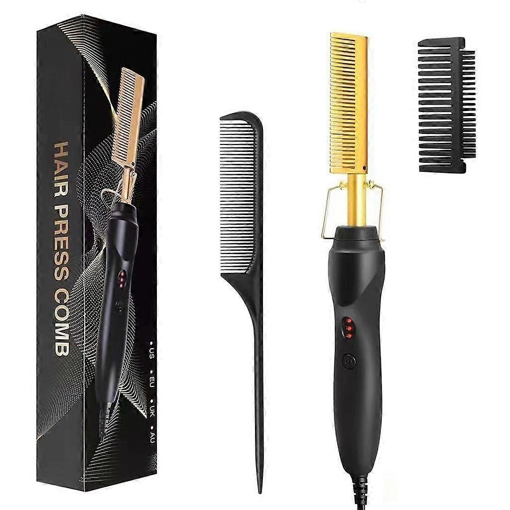 Multi-Function Hot Comb Hair Straightener, Curling & Beard Straightening Comb