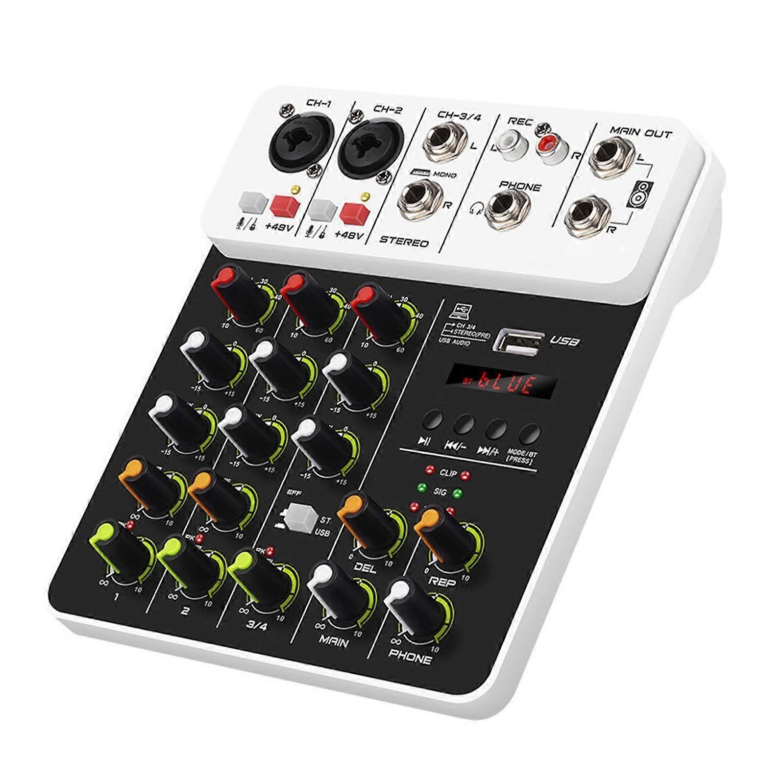 Audio Mixer Rechargeable Sound Board Mixing Console for Stage Computer Party