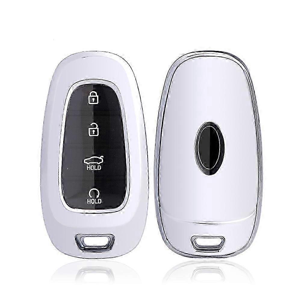 Tpu 3/4/7 Buttons Smart Key Case Protector Keyless Entry Remote Control Holder For 2019-2021 Silver