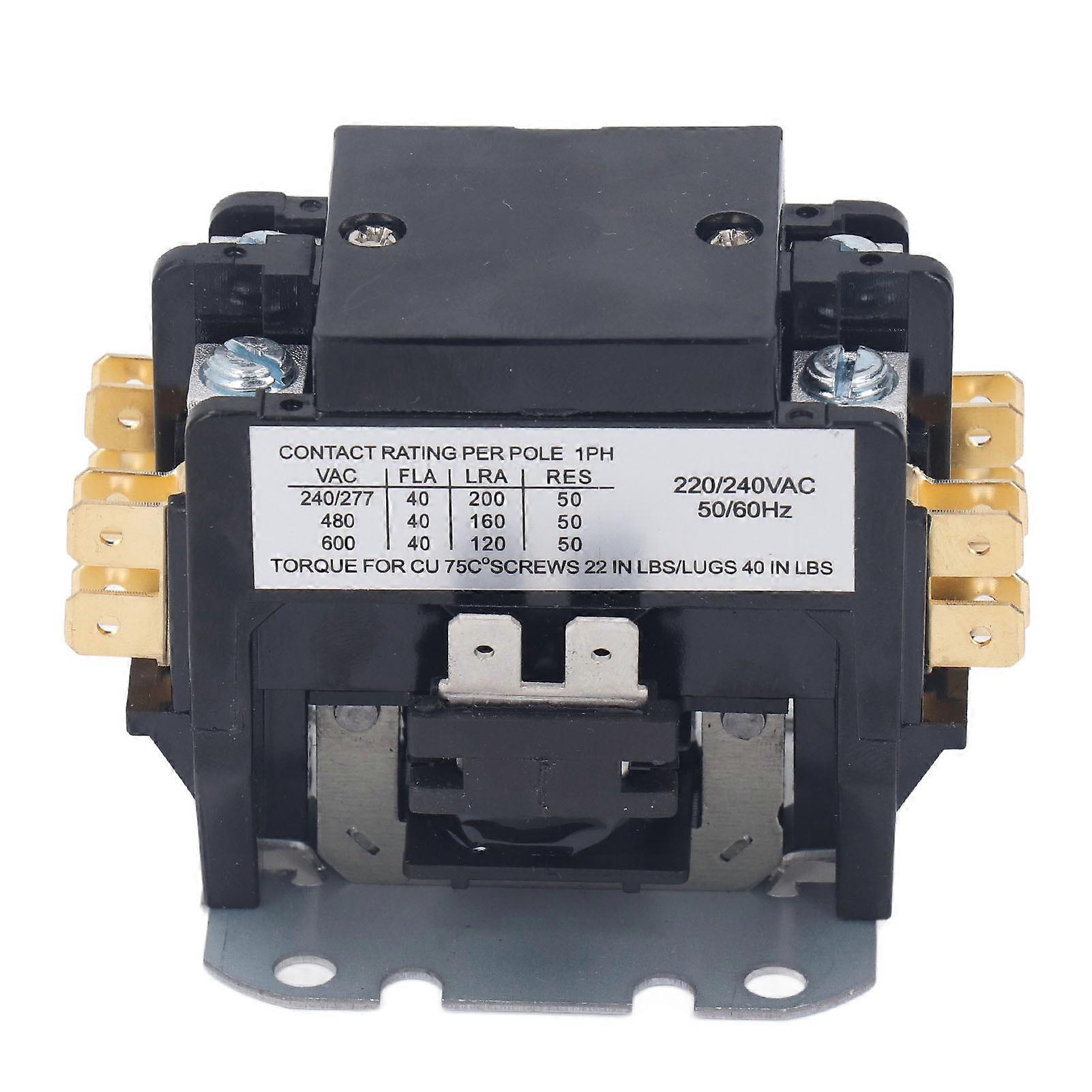 Air Conditioner Contactor 40A 2 Pole Silver Alloy 220V