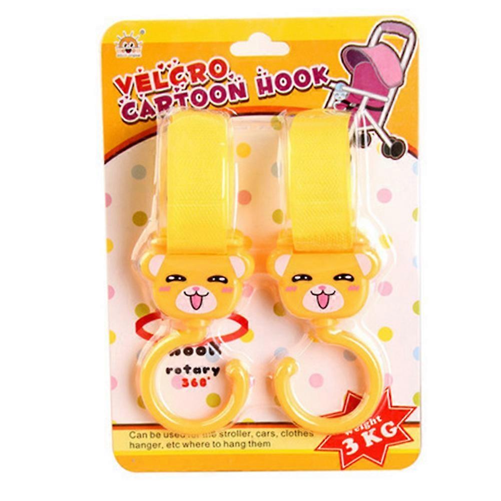 Universal Multi Purpose Stroller Hook Stroller Accessory Clip (Yellow)