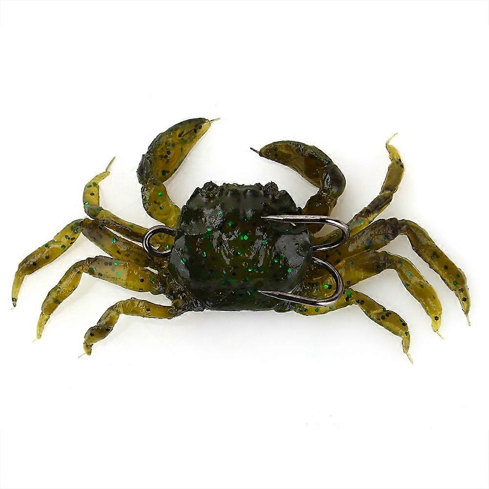 Soft Simulation Crab Bait Fishing Lures Cod Wrasse Hook Bait Tackle 9cm/28g