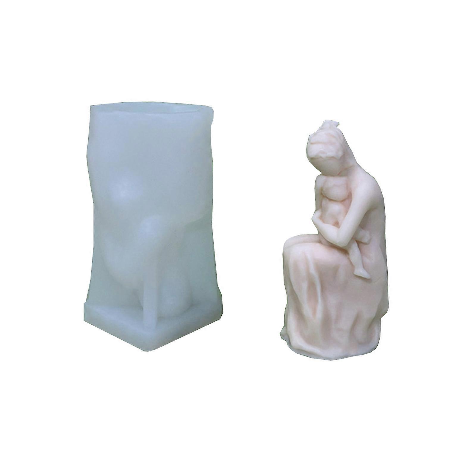 Silikon Handfertigung Kerzen Form Ton Formen DIY Handwerk Formen Mutter Umarmung Kind Form DIY Handmacherei Werkzeug für Kerzenseife