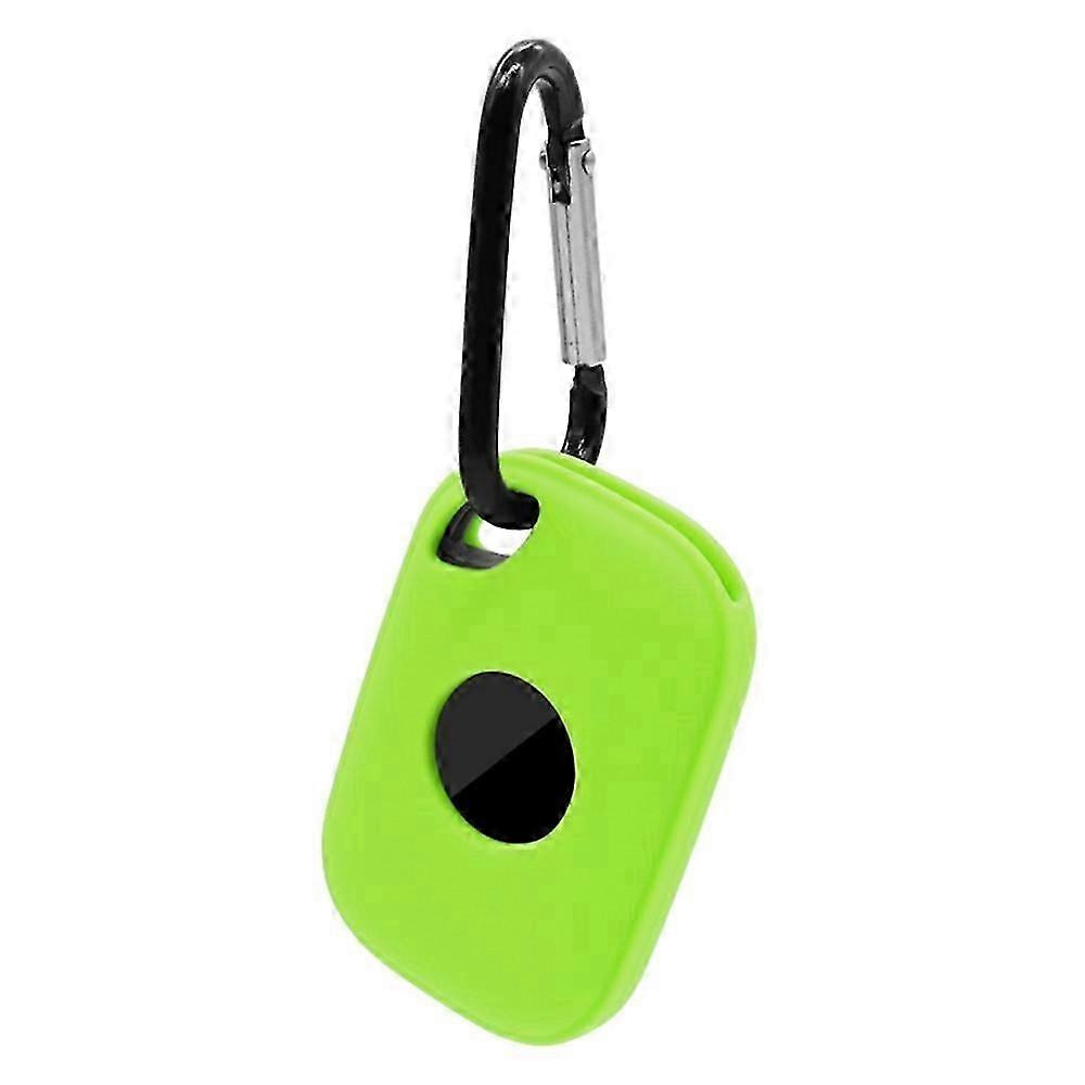 For Tile Pro (2024) Silicone Case Bluetooth Tracker Protective Cover with Hanging Buckle - Green