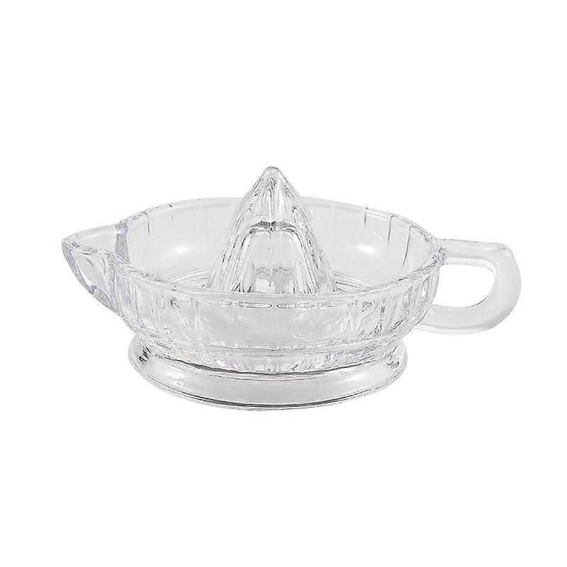 Manual Glass Citrus Juicer with Ergonomic Handle, Precision Spout for Syrup Making, Easy to Clean and Durable Design