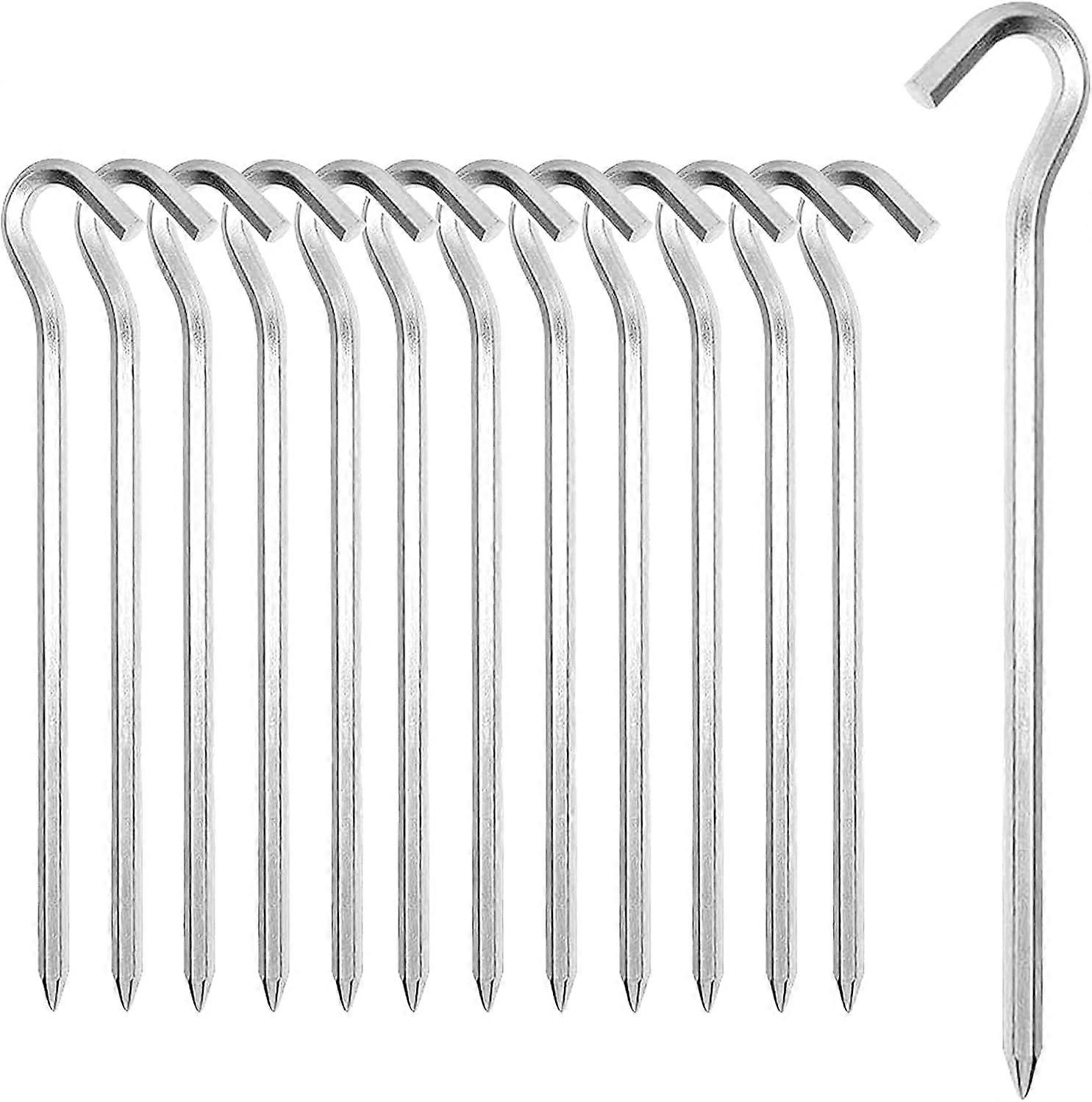 Set mit 14 Zelthaken, Aluminium, 18cm