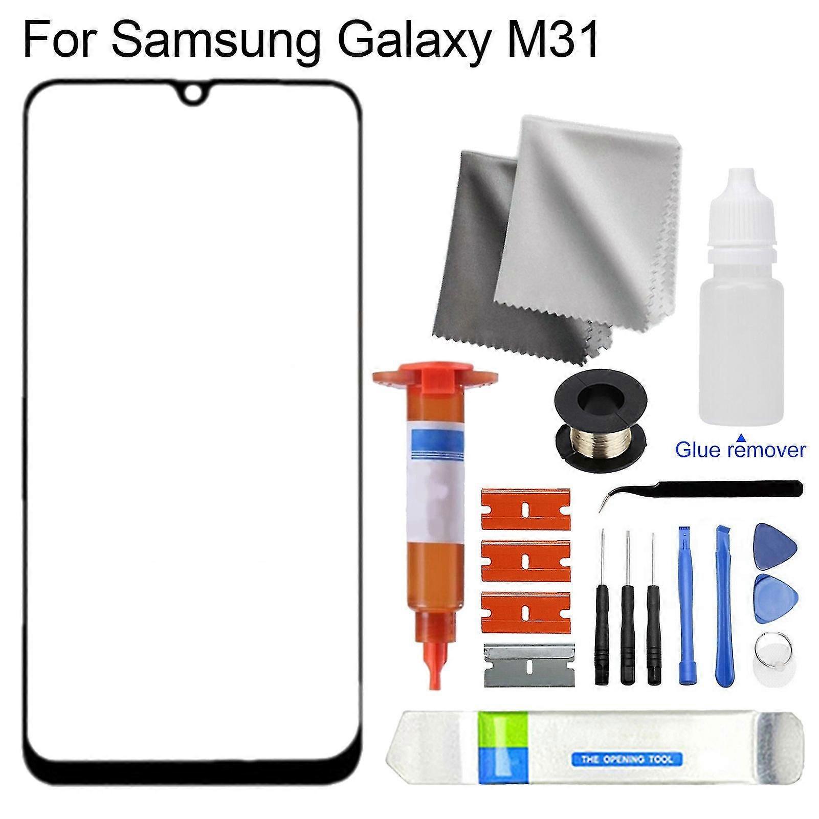サムスンギャラクシーM21 M21S M31 M31S M51 M71 M62用アウターフロントガラススクリーンタッチパネル交換修理部品