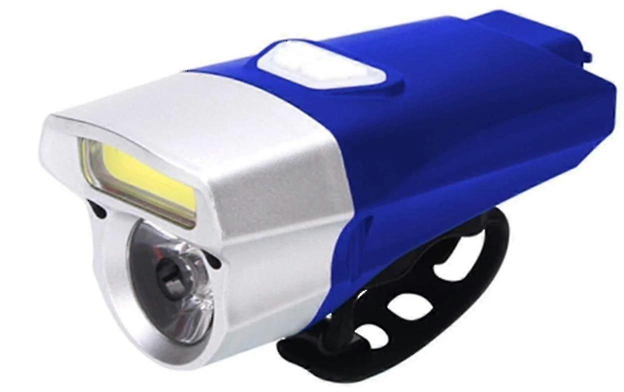 Led Flashlight For Bicycle Riding Bicycle Headlight (Blue Silver)