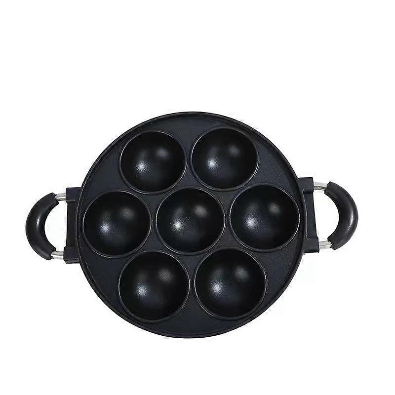1-Piece 7-Cavity Nonstick Takoyaki Pan, Japanese Cake & Appam Maker