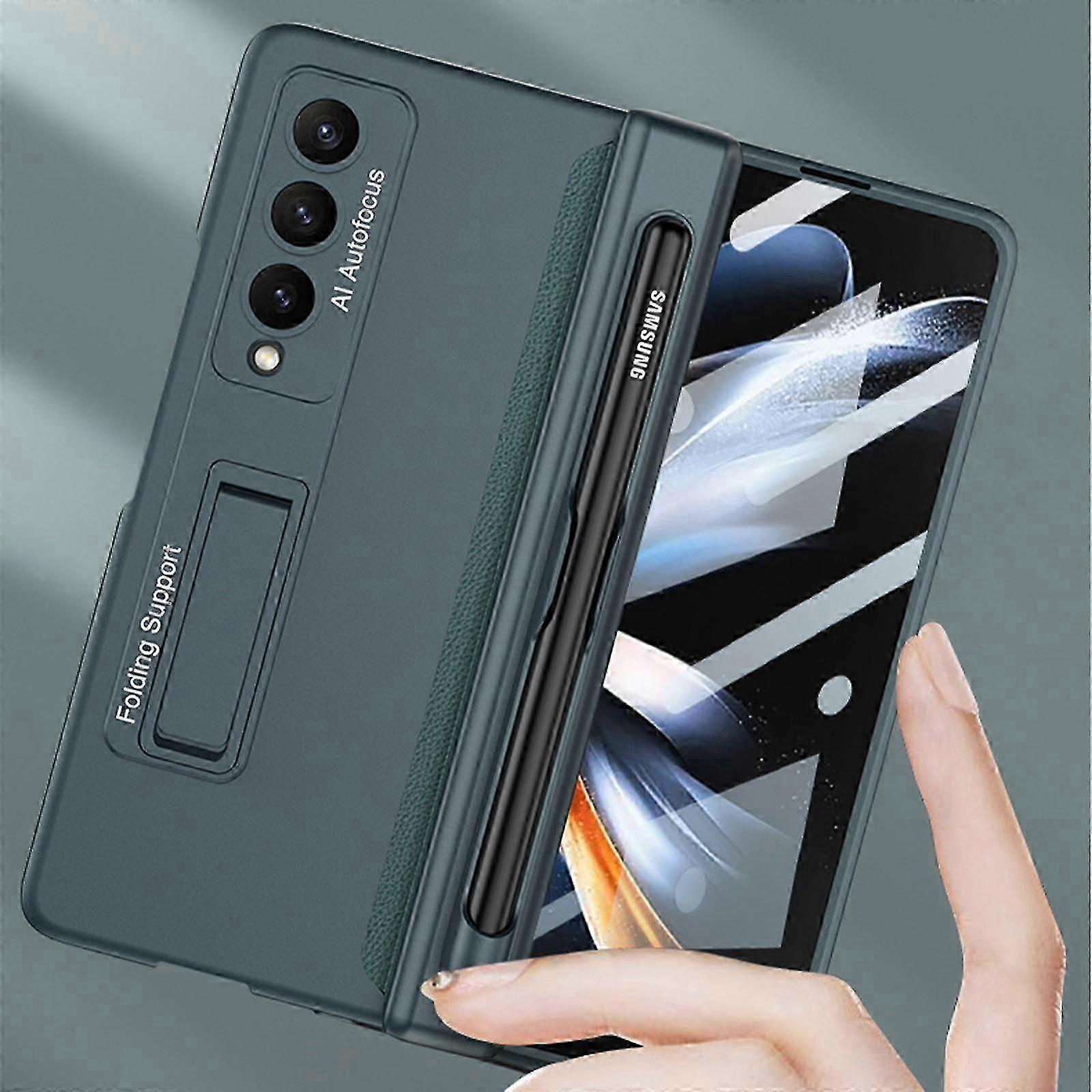 Case with S Pen Holder & Built-in Screen Protector for Galaxy Z Fold 4 - Magnetic Hinge Guard