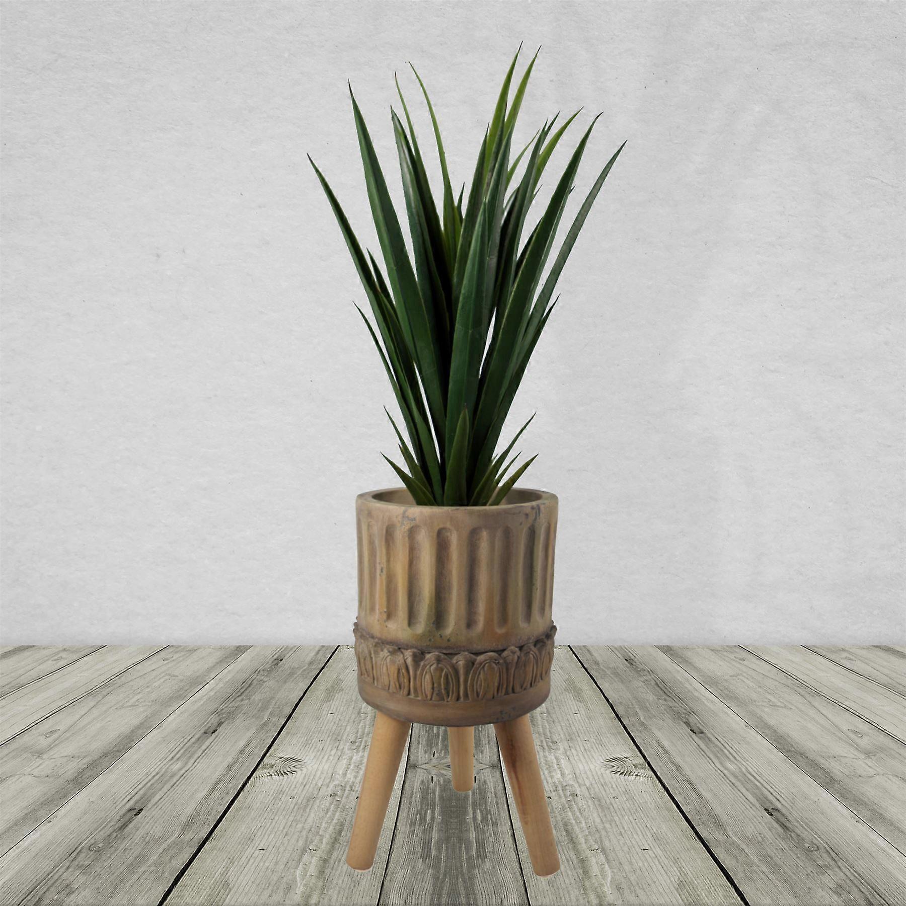 Ridged Composite Planter with Stand