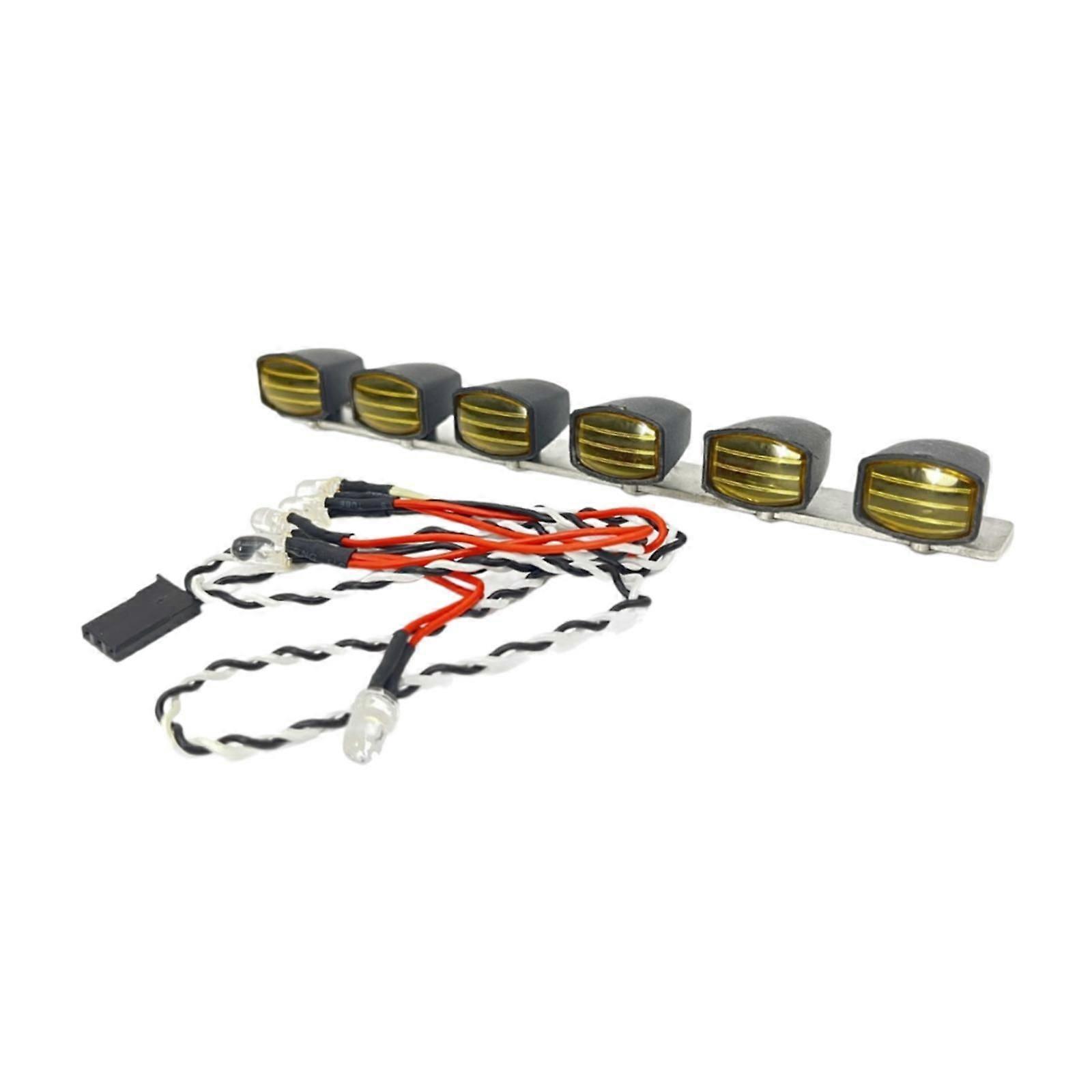 Voiture RC LED Toit Lumière RC Crawler Phare Lumineux pour MN82 1/12 RC Modèle Voiture Jaune