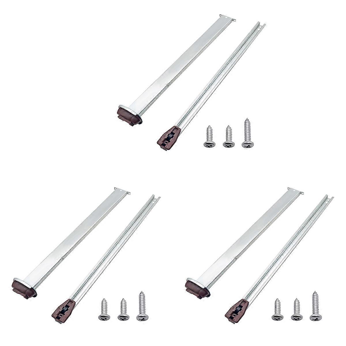 3X Metal Drawer Slide Replacement for Various Dressers and Nightstands, Drawer Track and Rail Kit w