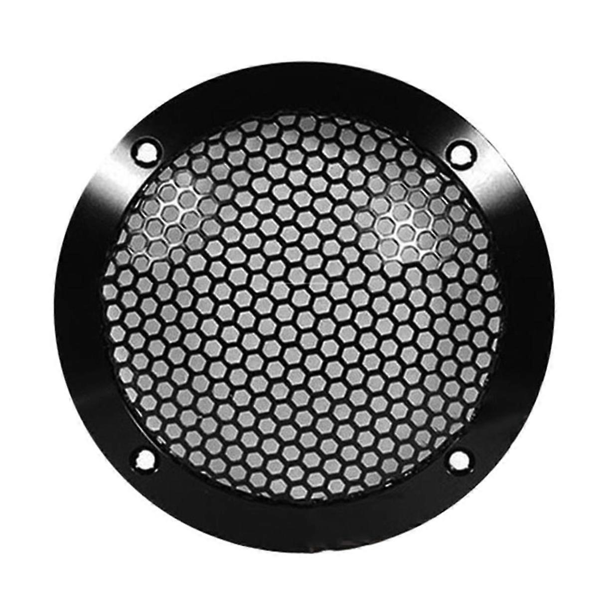Aluminum Car Tweeter Speaker Grill Cover, 3 Inch, Full Metal Mesh Grille for Audio Enhancement Blac